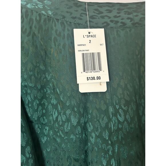 NWT L SPACE Green Leopard Bennytt Blazer and Harlow Pants. Size 2 - Picture 10 of 12